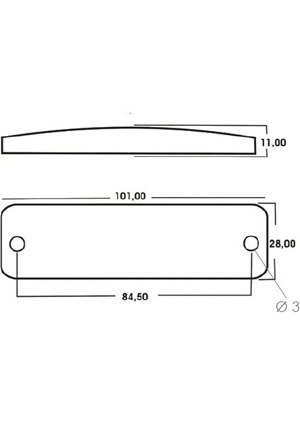 Çift Sıra Parmak LED Lamba 18 Ledli Sarı 12/24 Volt