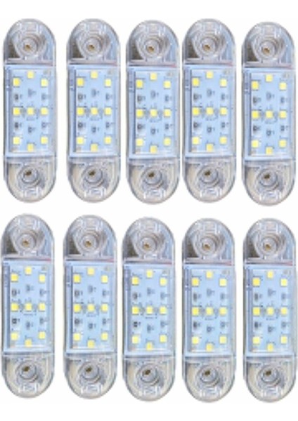 Ahmet Otomotiv (10 Adet) Tombul Parmak LED Beyaz 12V-24V