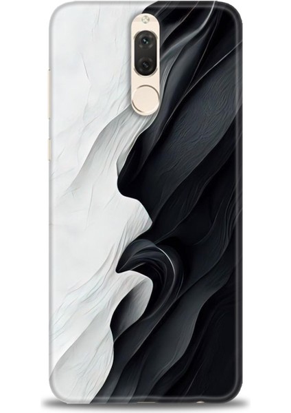 Huawei Mate 10 Lite Kılıf Hd Baskılı - Black And White + 9h Nano Ekran Koruyucu