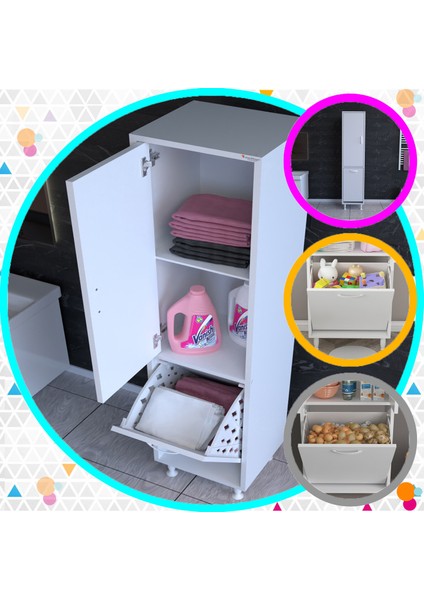 Forbest 40 x 135 cm Çok Amaçlı Banyo Dolabı Mutfak Dolabı Düzenleyici Dolaplar fiyatları