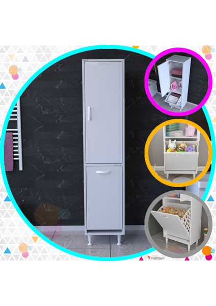 Forbest 40 x 135 cm Çok Amaçlı Banyo Dolabı Mutfak Dolabı Düzenleyici Dolaplar indirimleri