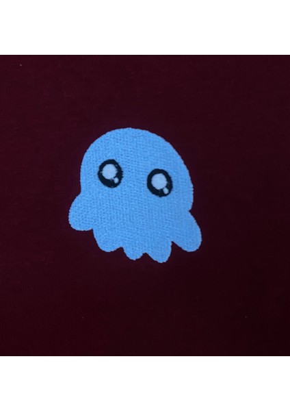 Kapüşonlu Sweatshirt Kalamar Desen 3 Iplik Şardonlu Kalın Kaliteli