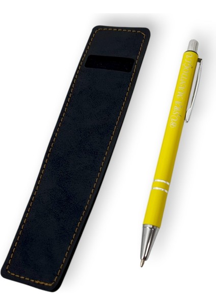 Öğretmenler Günü Özel Hediye Isme Özel El Yapımı Deri Kalem Kılıfı ve Isme Özel Tükenmez Kalem fiyatları