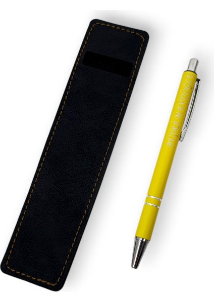 Öğretmenler Günü Özel Hediye Isme Özel El Yapımı Deri Kalem Kılıfı ve Isme Özel Tükenmez Kalem modelleri