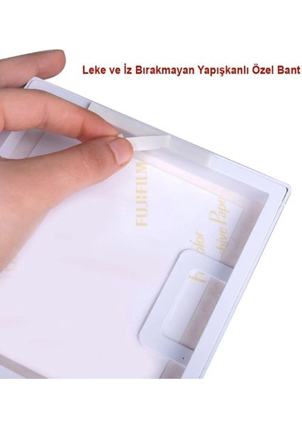 Yapışkanlı Fotoğraf Çerçevesi-Sök Tak Paspartulu 3'lü Paket Beyaz Pola 14x14 Çerçeveler indirimleri