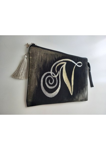 Kişiye Özel Tasarım - Harf Tasarım Clutch/Cüzdan/Makyaj Çantası/Çantaiçi Düzenleyici indirimleri
