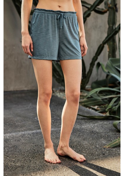 Kadın Flamlı Modal Şort