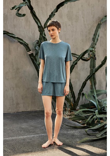 Kadın Flamlı Modal Şort modelleri