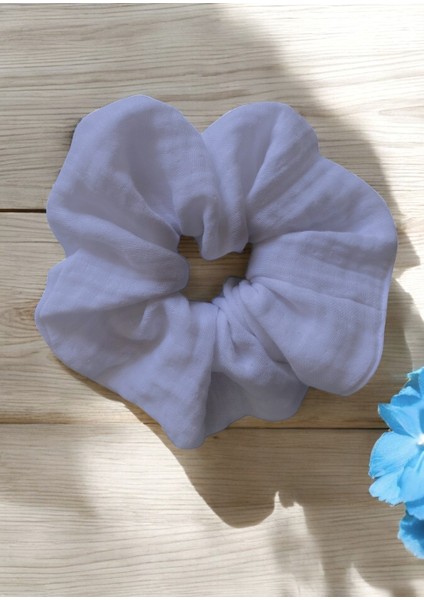  Dev Boy Muslin Saç Lastiği Oversize Pamuklu Saç Tokası Scrunchie Toka