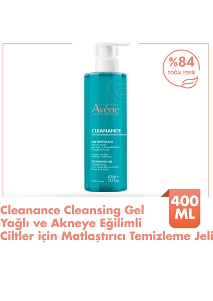 Cleanance Gel Nettoyant Yağlı Ve Akneye Eğilimli Ciltler Temizleme Jeli 400 ml