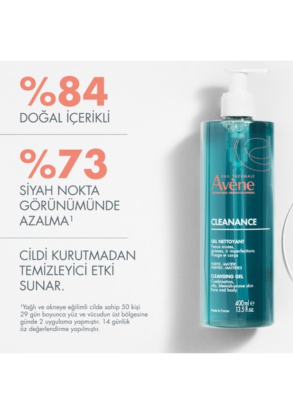 Cleanance Gel Nettoyant Yağlı Ve Akneye Eğilimli Ciltler Temizleme Jeli 400 ml