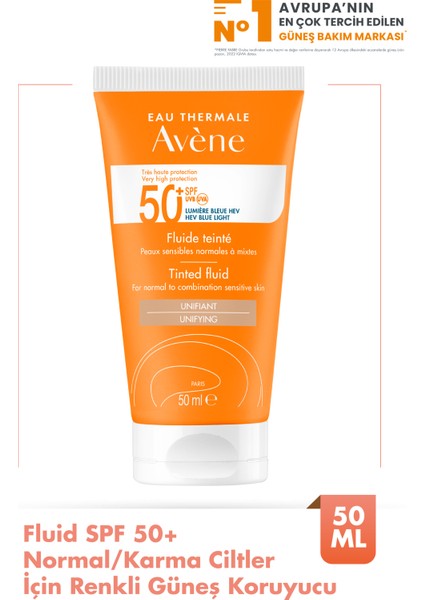 Tinted Fluide Renkli Güneş Kremi Spf50+ 50 ml