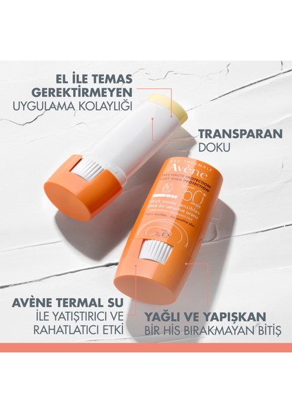 Hassas Bölgeler için Stick Güneş Kremi Spf 50 8 g