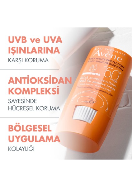 Hassas Bölgeler için Stick Güneş Kremi Spf 50 8 g