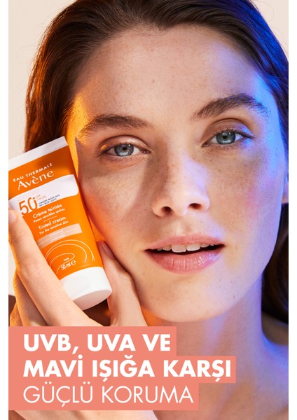 Tinted Cream SPF 50 + Kuru Ciltler için Renkli Güneş Koruyucu 50 ml