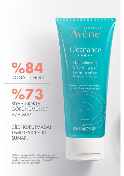 Cleanance Yağlı Ciltler İçin Matlaştırıcı Temizleme Jeli 200 ml