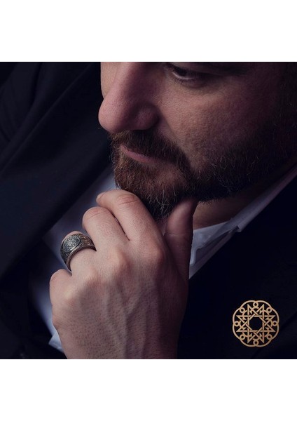 Buda Geçer Gümüş Erkek Yüzük Modeli