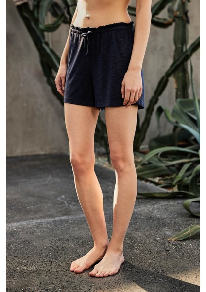 Kadın Flamlı Modal Şort