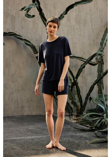 Kadın Flamlı Modal Şort modelleri