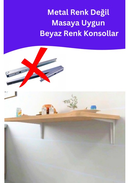 kydonia home mdf lam 4 köşesi oval çam ahşap desenli duvara monte  kırma katlanır yemek masası