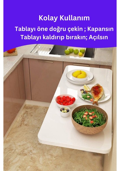 mdf lam 4 köşesi oval parlak beyaz duvara monte kırma katlanır mutfak ve yemek masası fiyatları