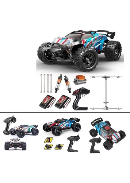 Elektrikli Rc 1:16 Ölçek Servo Motor Süspansiyonlu Arazi Aracı Spor Araç 45 Km Hız Rc Araç
