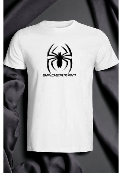 Spider Man Özel Koleksiyon Ön Taraf Baskılı Beyaz T-Shirt Tişört