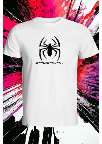Spider Man Özel Koleksiyon Ön Taraf Baskılı Beyaz T-Shirt Tişört fiyatları