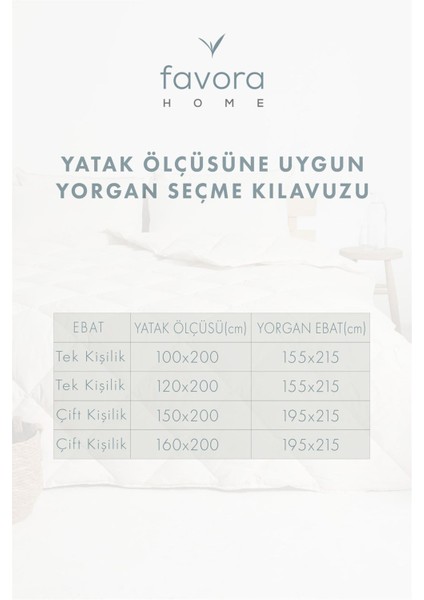 Lüx Tek Kişilik Bambu İçerikli Yorgan 155x215 - Krem