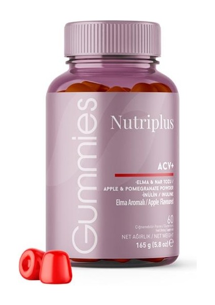 Acy Gummy Elma & Nar Aromalı 60 Adet