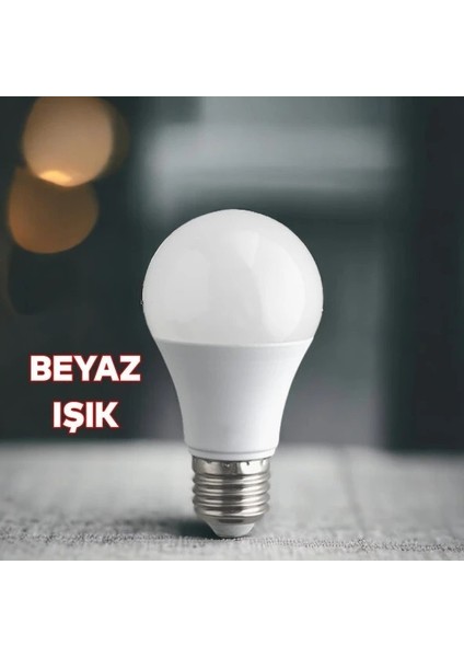 10 Adet 9W LED Ampul A+ 6500K Soğuk Beyaz Işık Lamba Aydınlatma ASA-12082 Enerji Tasarruflu Uzun Ömürlü E27