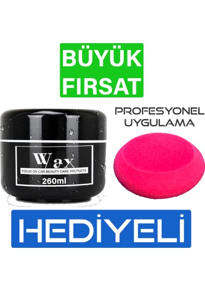 Wax Oto Bakım, Boya Koruma, Su Ve Kir Itici, Parlatıcı, Wax, Pasta Cila 260 Ml Pad Hediyeli fırsatları