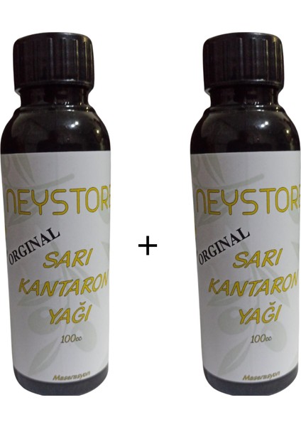Çift Maserasyonlu, Ciltteki Leke, Yanık vb. İçin, Organik, Doğal Kırmızı Renkli Sarı Kantaron YAĞI (100 ml + 100 ml=200 ml)