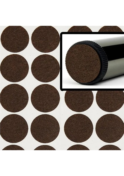 Yapışkanlı Mobilya Masa Sandalye Parke Zemin Ayak Koruyucu Kaydırmaz Keçesi 28 mm (56'lı Paket)