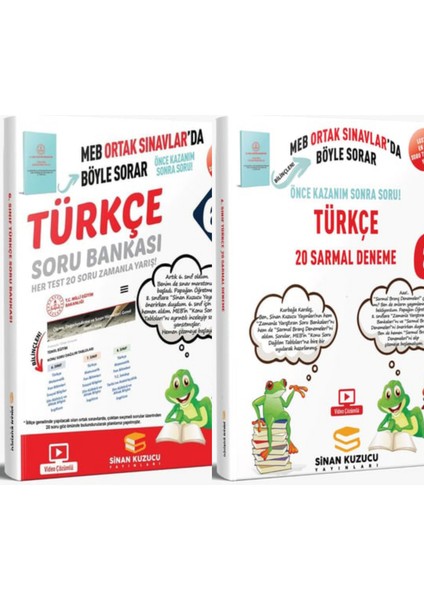 6. Sınıf Türkçe Soru Bankası ve 6. Sınıf Türkçe 20 Sarmal Deneme