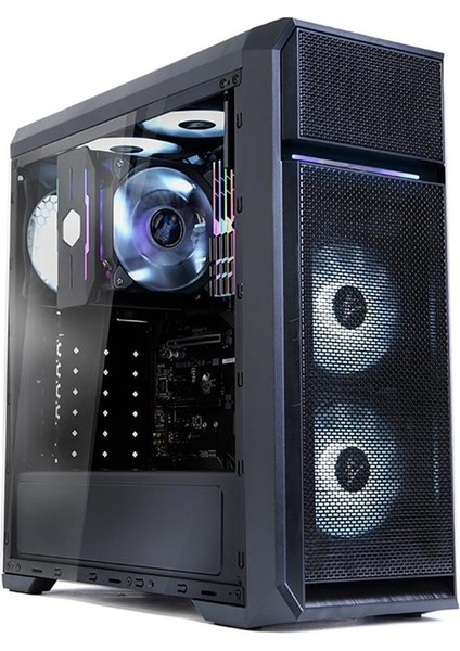 N5OF Psu Yok 3X120MM Fan Atx Mıd Tower Sıyah Kasa
