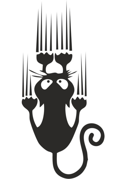 Kedi Tırmalaması Araba, Motorsiklet, Kask, Laptop,cam Sticker