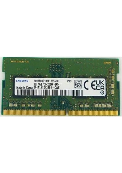 8gb Ddr4 3200MHZ CL22 Notebook Ram M471A1K43EB1-CWE (Kutusuz) (1.2V)