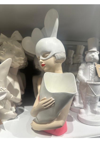 Buketli Kız Polyester Obje - Heykel, Biblo, Obje, Dekoratif Objeler, Şık Sunumlar modelleri