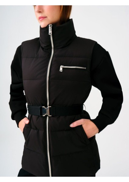 Kadın Loose Fit Siyah Yelek LF2036586 modelleri