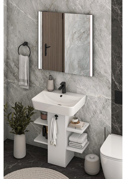 Lavabo Altı Raflı Düzenleyici Banyo Dolabı Lavabo Altı Dolap