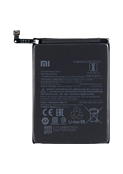 Xiaomi Redmi NOTE 9S - BN 55 - Batarya Pil Sıfır Orijinal