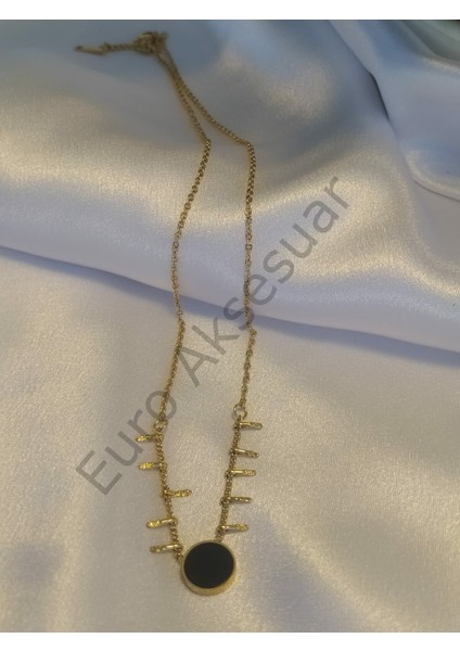 Halka Detaylı Çelik Kolye