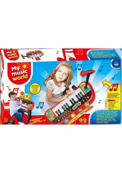 Oyuncak Org Music Spaceship Ayaklı Oturaklı Mikrofonlu Oyuncak Org