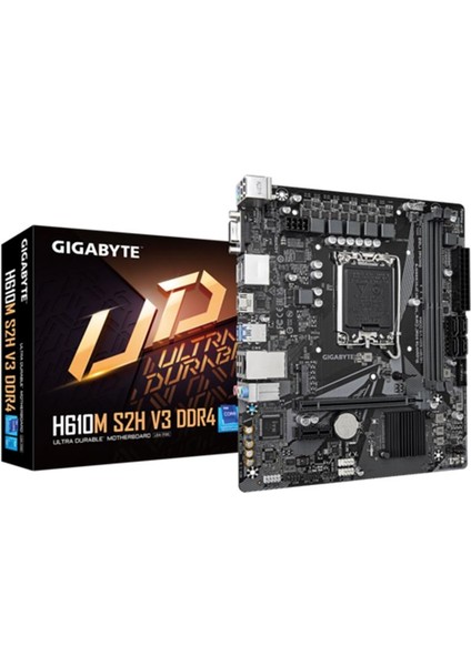 Gıgabyte H610M-S2H-V3-DDR4 3200MHZ 1xvga 1xhdmı 2xdp 1xm.2 USB 3.2 Matx 1700P (12./13.ve 14.nesil Işlemci Uyumlu)