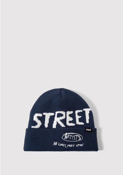 Street Baskılı Lacivert Bere 0911538-32184 fiyatları