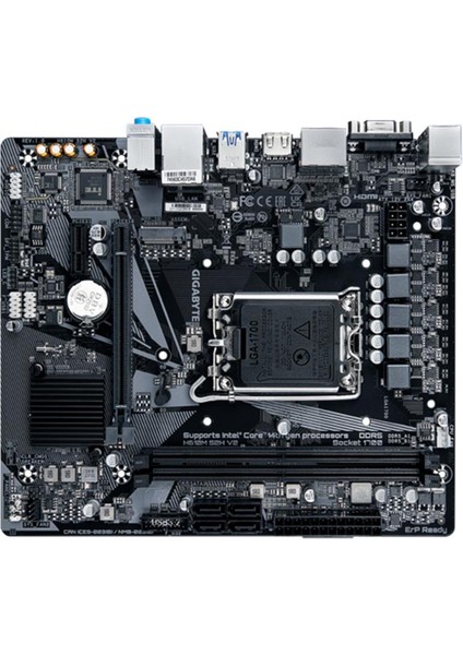 Gıgabyte H610M-S2H-V2-DDR5 5600MHZ 1xvga 1xhdmı 2xdp 1xm.2 USB 3.2 Matx 1700P (12./13.ve 14.nesil Işlemci Uyumlu)
