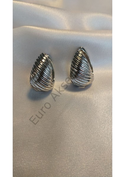 Silver Çelik Küpe 02