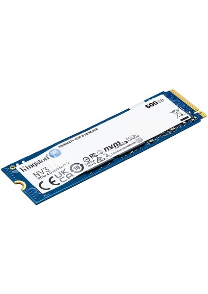 500 GB Kıngston Nv3 2280 Gen4 M.2 Pcıe 4.0 Nvme 5.000/3.000 SNV3S/500G