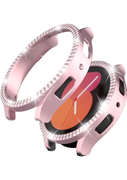 Samsung Galaxy Watch 5-4 Uyumlu 40MM Çift Sıra Taş Işlemeli Renkli Kasa Koruyucu Çerçeve indirimleri